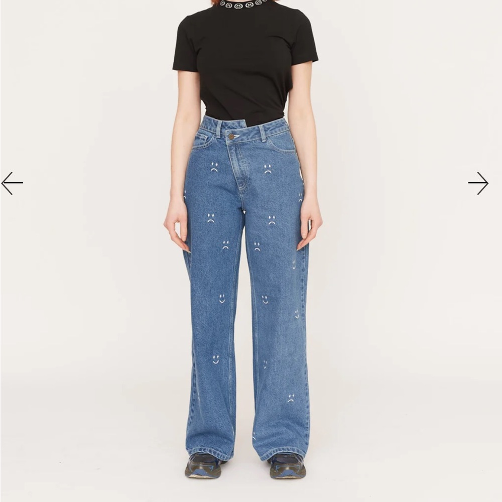 Lazy Oaf Happy Sad Asymmetric Jeans